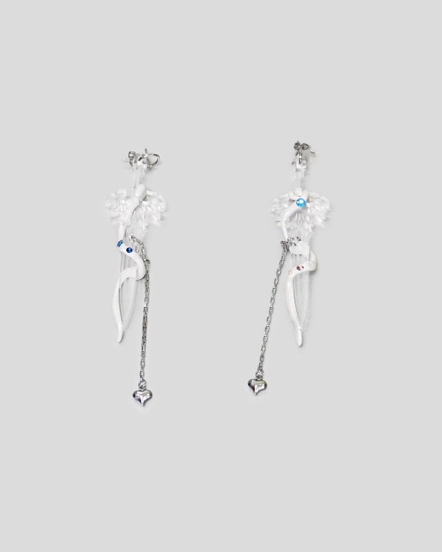 Emma Pryde - White/ Clear Sword Earrings